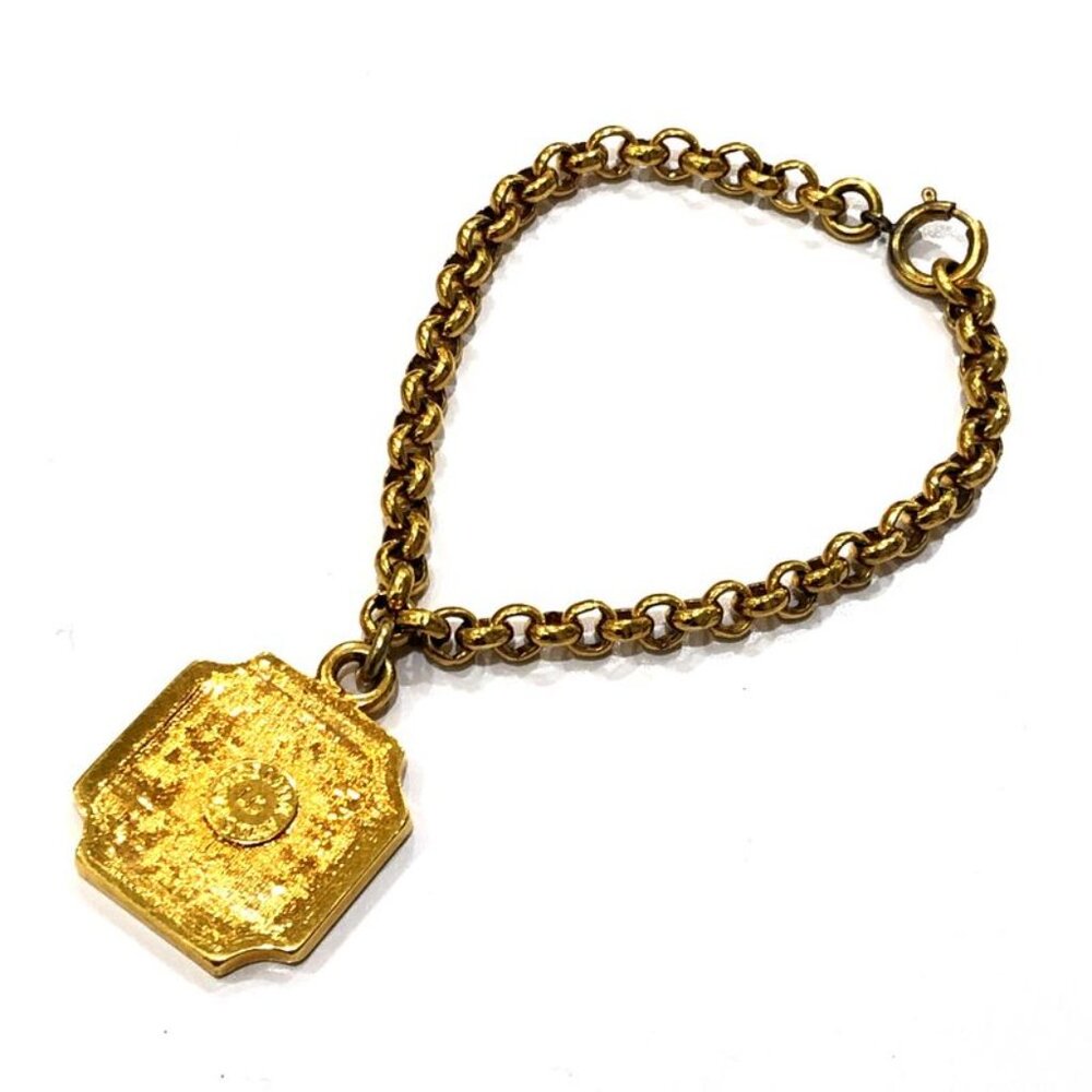 Celine Bracelet Montaigne Logo Charm Metal Gold - Picture 2 of 9